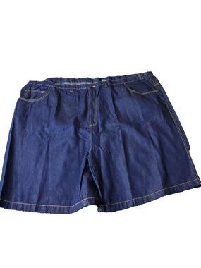 Liberty Blues Jean Shorts Mens 58 Big Tall Blue Cotton Elastic Jorts LL y2K